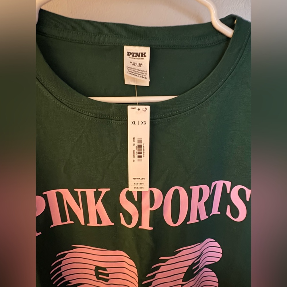NWT PINK Victoria’s Secret Campus Tee - Picture 3 of 5